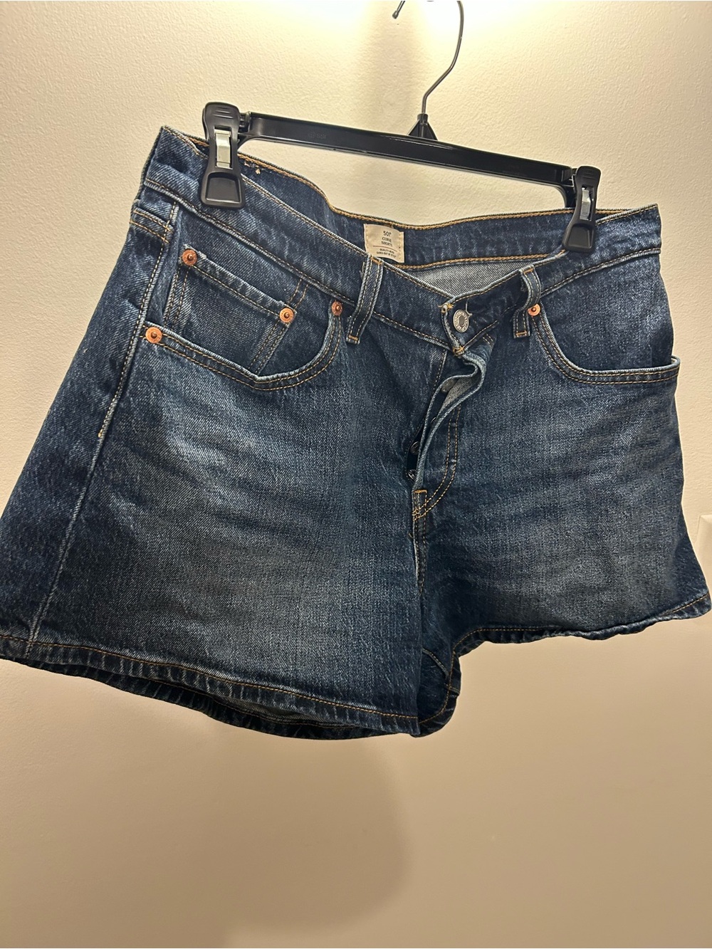 Levi's Dark Blue Denim Cutoff Shorts